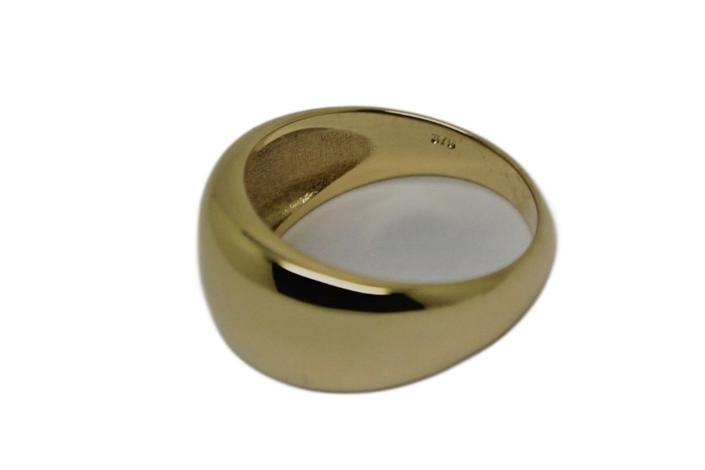 New Genuine Solid 9ct White Or Rose Or Yellow Gold High 10mm Dome Ring Your Size