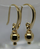Kaedesigns, Genuine 9ct 9k Yellow Or Rose Or White Gold 6mm Ball Drop Earrings