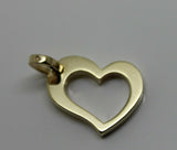 Kaedesigns New Genuine Small Size 9ct Yellow, Rose Or White Gold Open Heart Pendant