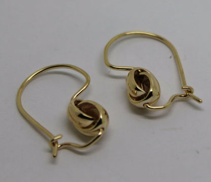 Genuine 9k 9ct Yellow, Rose or White Gold Spinning Oval Belcher Earrings