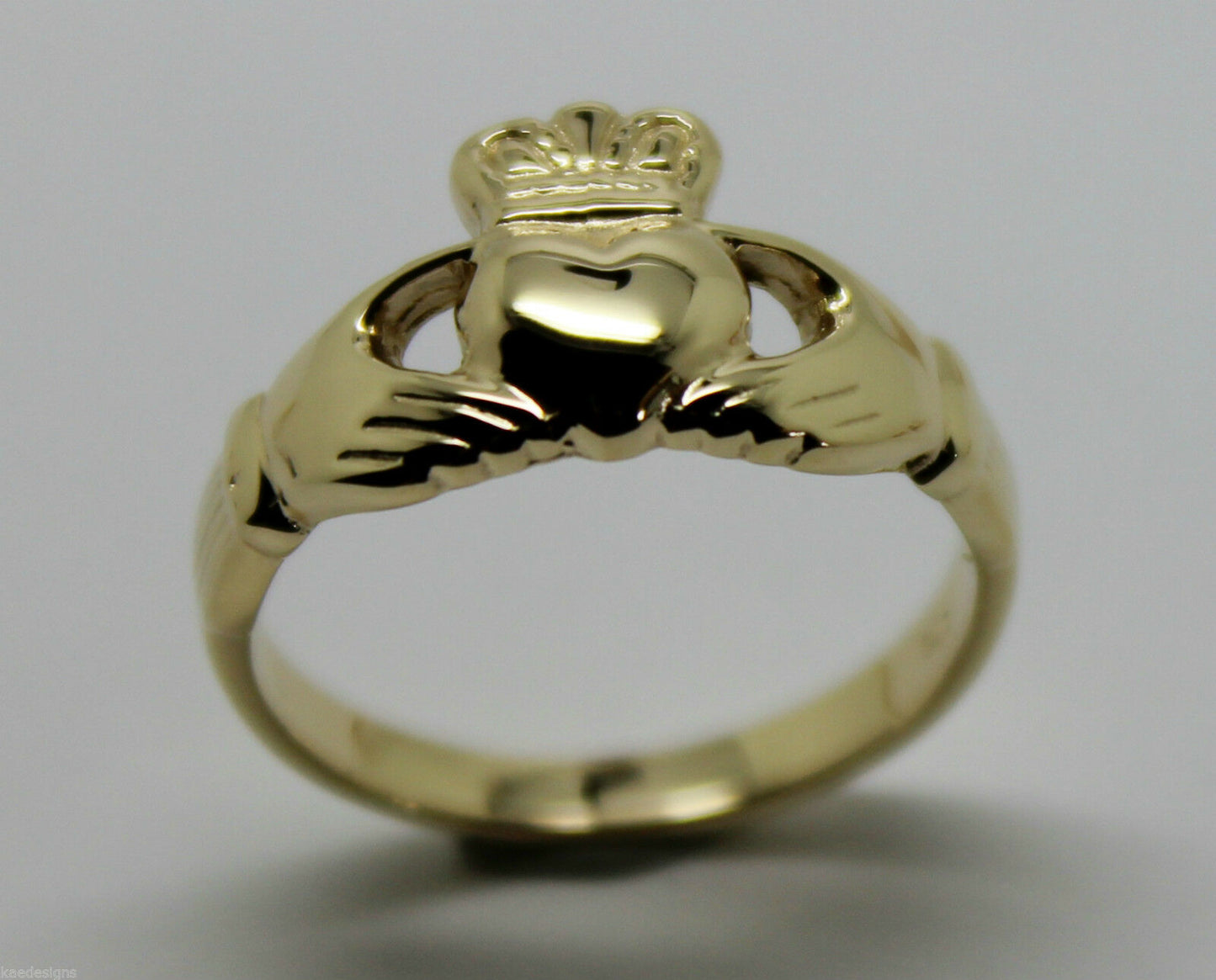 Genuine 9ct 375 Solid Yellow, Rose or White Gold Claddagh Celtic Friendship Ring In Your