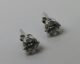 Genuine 9ct White Gold Cubic Zirconia Claw 5Mm Stud Earrings *Free Express Post