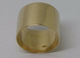 Genuine Solid Size S / 9 9ct 9k Yellow, Rose or Gold Solid 15mm Extra Wide Band Ring