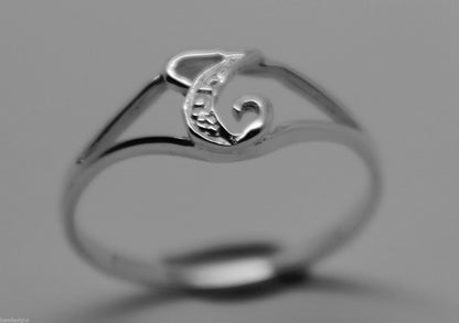 Genuine Delicate 9ct 375 Yellow, Rose or White Gold Initial Ring T