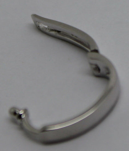 Genuine New Sterling Silver Plain Enhancer Bail Clasp size 13mm x 9mm