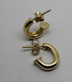 Genuine New 375 9ct 9K Yellow, Rose or White Gold C Stud Earrings