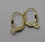 Genuine New 9ct Yellow Gold 375 14mm Continental Earclip Clip Hooks