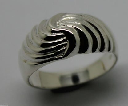 Genuine 9ct Yellow or Rose or White Gold or Sterling Silver Swirl Dress Ring