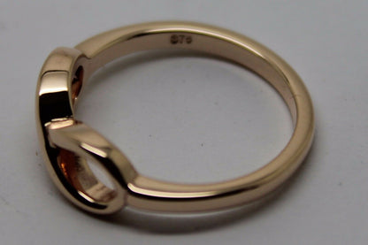 Genuine New 9ct Yellow, Rose or White Gold Solid Infinity Ring Size S / 9 1/8