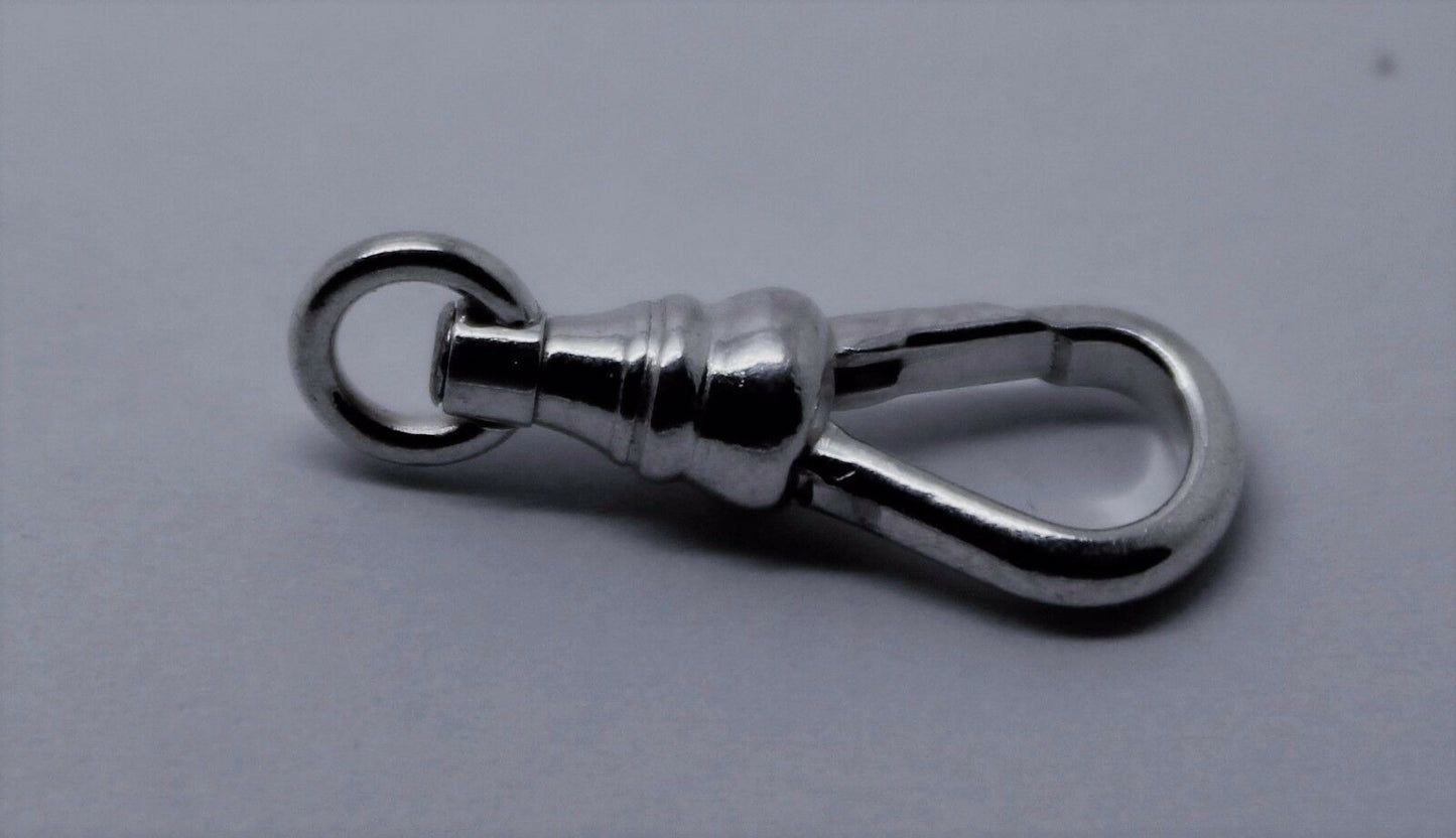 Genuine Solid Sterling Silver Albert Swivel Clasp 22mm