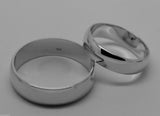Genuine Custom Made His & Hers Solid 9ct 9K White Gold Wedding Bands Couple Rings