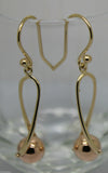 Kaedesigns New 9ct 9kt Yellow & Rose Gold 8mm Ball Drop Earrings