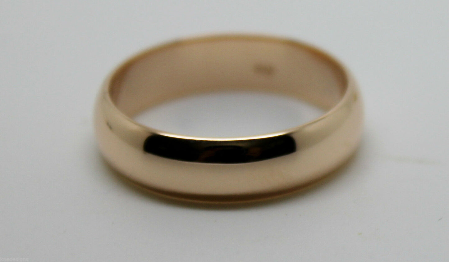 Kaedesigns, 5mm Genuine Solid 9ct Rose Gold Wedding Band Ring Size N/7 To Z+4/15