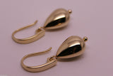Kaedesigns Genuine New 9ct 9kt Solid Yellow, Rose or White Gold Tear Drop Hook Earrings