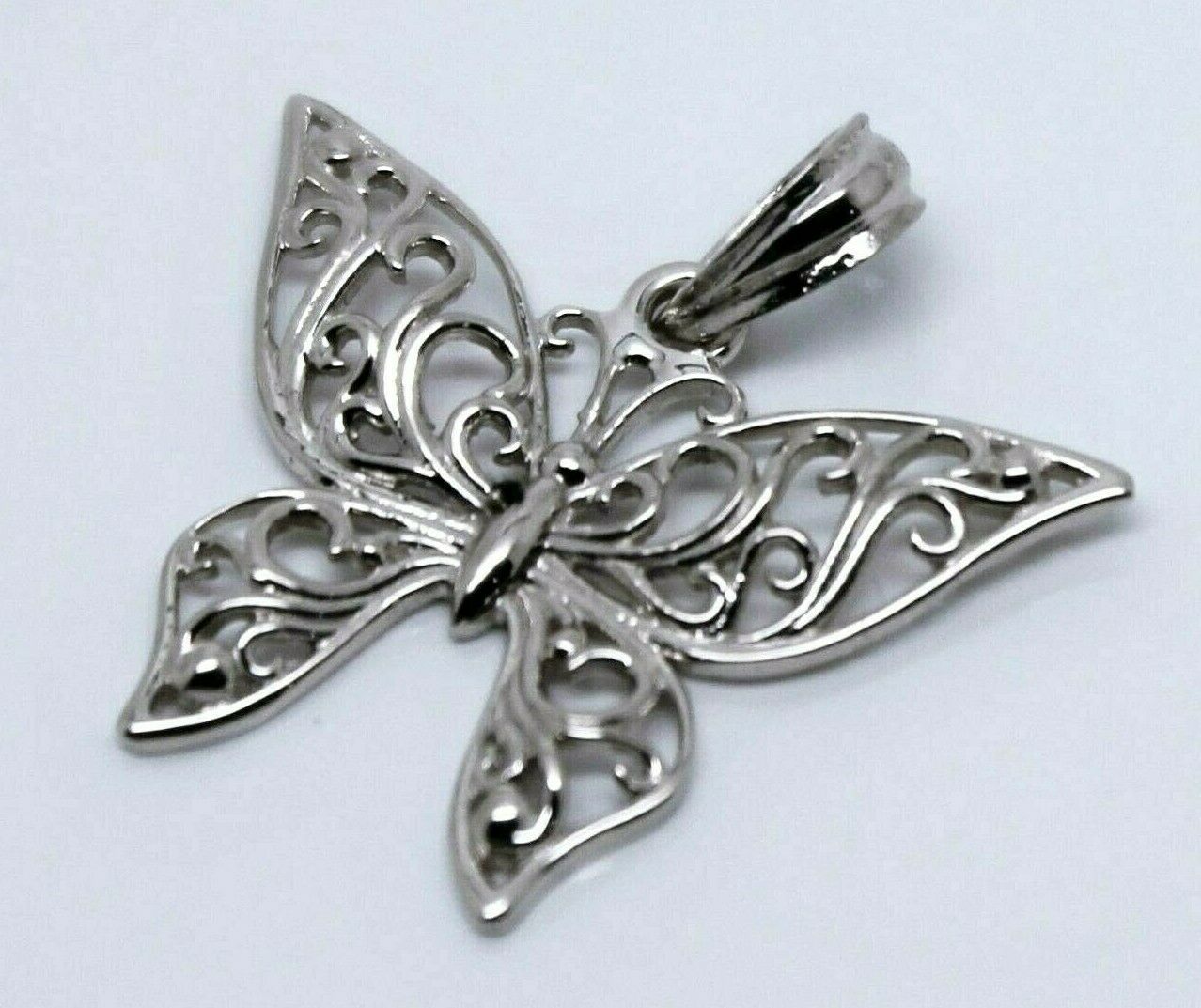 Kaedesigns New Sterling Silver 925 Filigree Butterfly Pendant