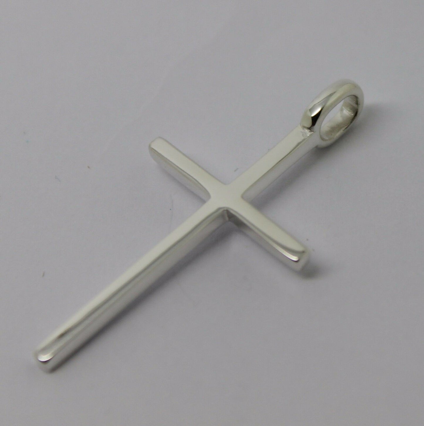 Kaedesigns, Genuine Solid New Sterling Silver Thin Medium Plain Cross Pendant