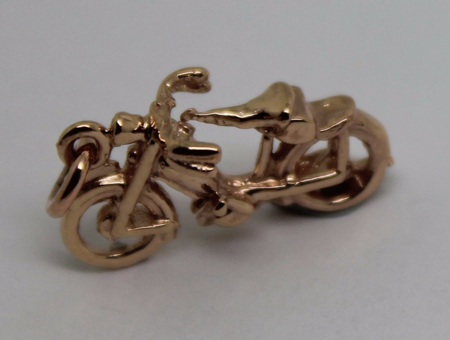 Kaedesigns Genuine 9ct Yellow or Rose or White Gold or Silver Motorbike Pendant