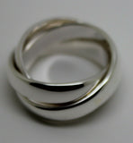 Sterling Silver Size O 1/2 Russian Wedding Band Ring, 5mm wide x 3 bands