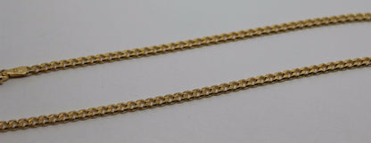 Genuine 9ct Solid Yellow Gold 25cm Kerb Curb Anklet Belcher