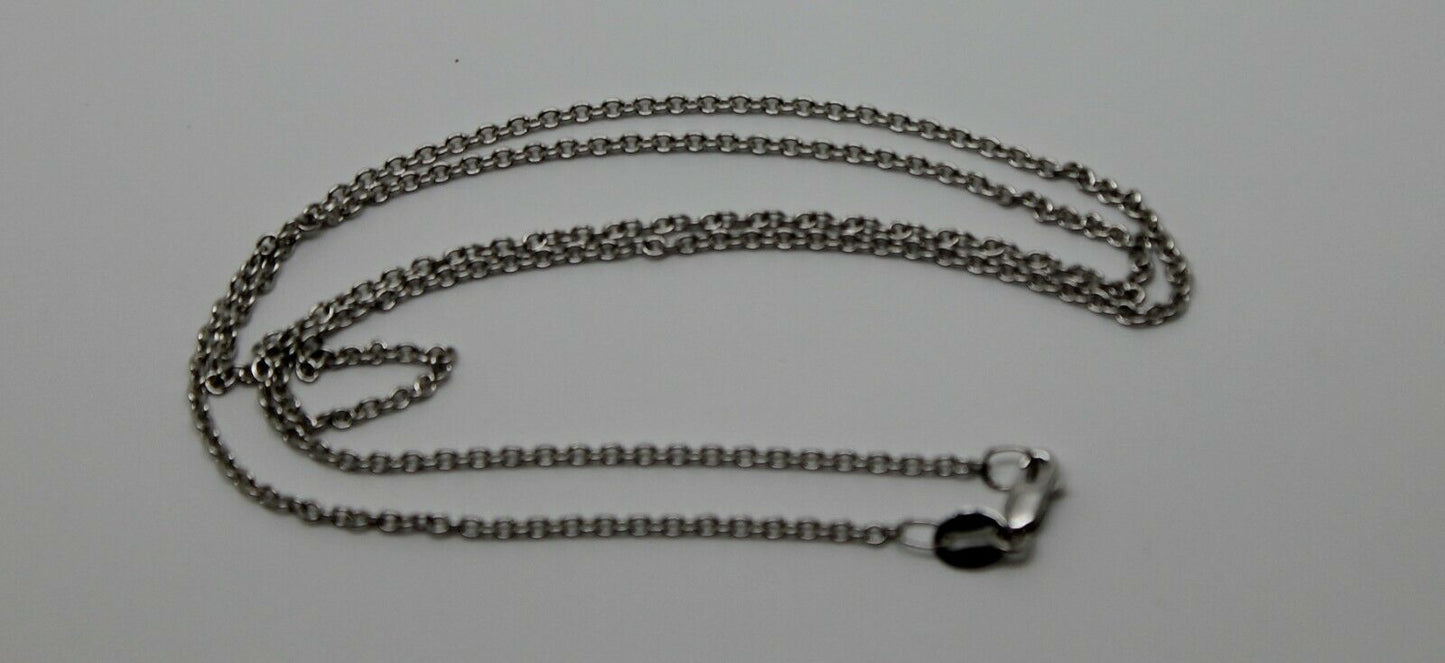 Genuine 9ct White Gold Belcher / Cable Chain 3.1 Grams 50cm