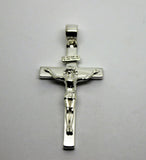 Genuine Sterling Silver Solid Heavy Crucifix Cross Pendant - Free Express Post