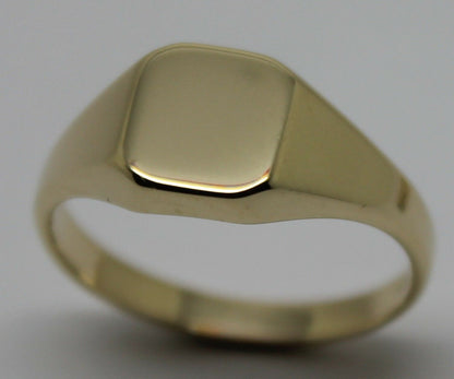 Kaedesigns, Full Genuine Solid 9ct 9k Yellow, Rose or White Gold Square Signet Ring 346