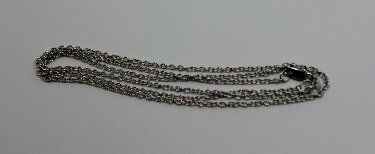 Genuine 9ct White Gold Belcher / Cable Chain 3.1 Grams 50cm