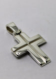 Kaedesigns, Genuine Solid New Sterling Silver Large Plain Cross Pendant