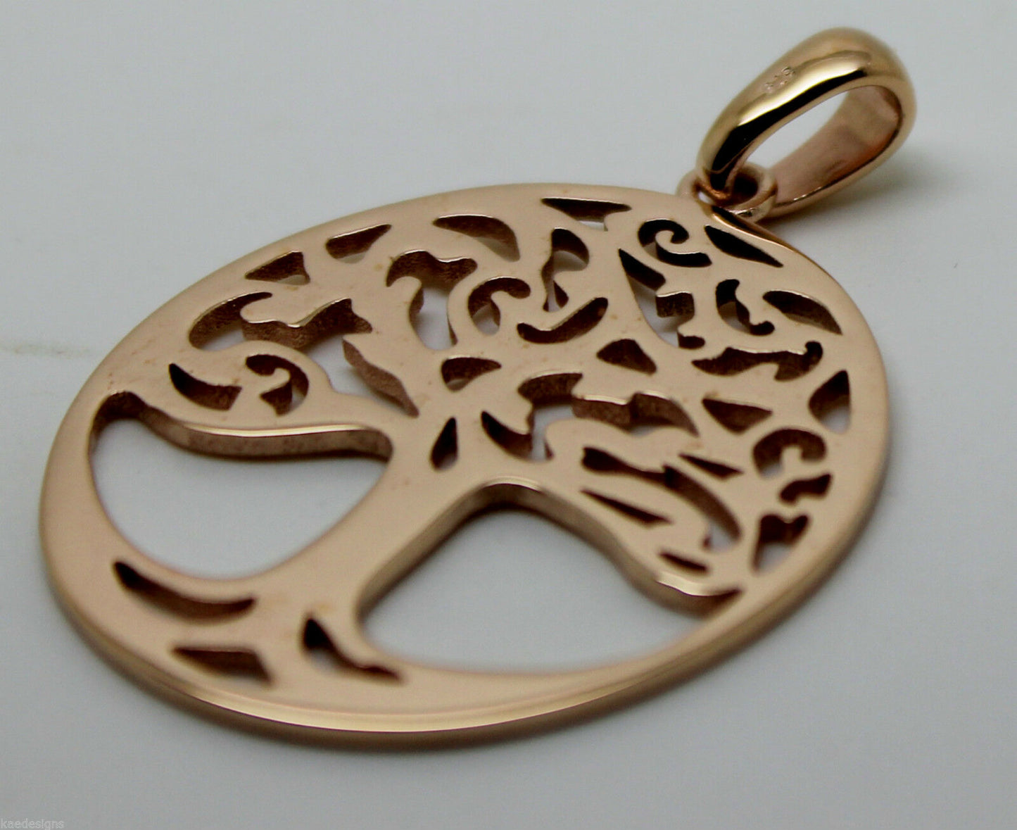 Genuine Heavy Solid 9ct Yellow Or Rose Or White Gold Tree Of Life Large Pendant