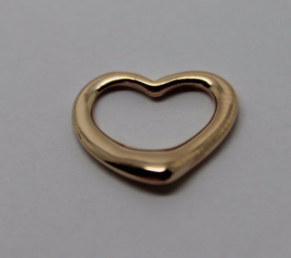 Genuine 9ct Yellow or Rose or White Gold Small Heart Charm / Pendant