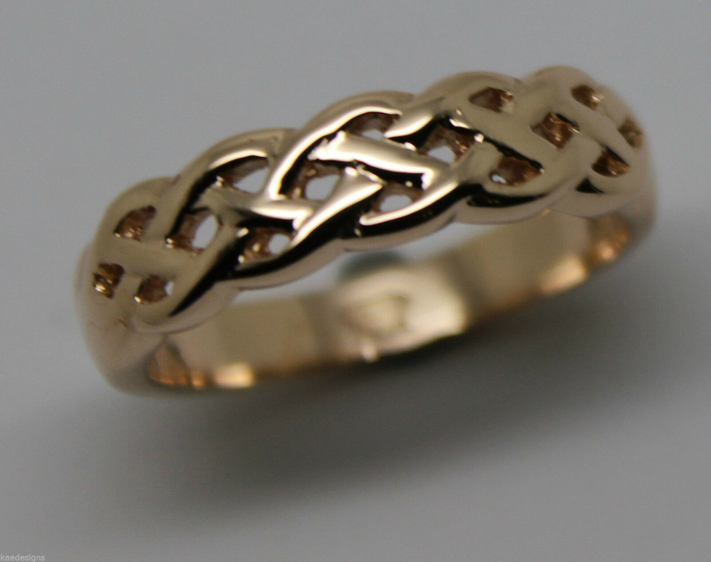 Kaedesigns,Genuine 9ct White, Rose Or White Gold Large Celtic Ring In Your Size