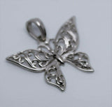 Kaedesigns New Sterling Silver 925 Filigree Butterfly Pendant