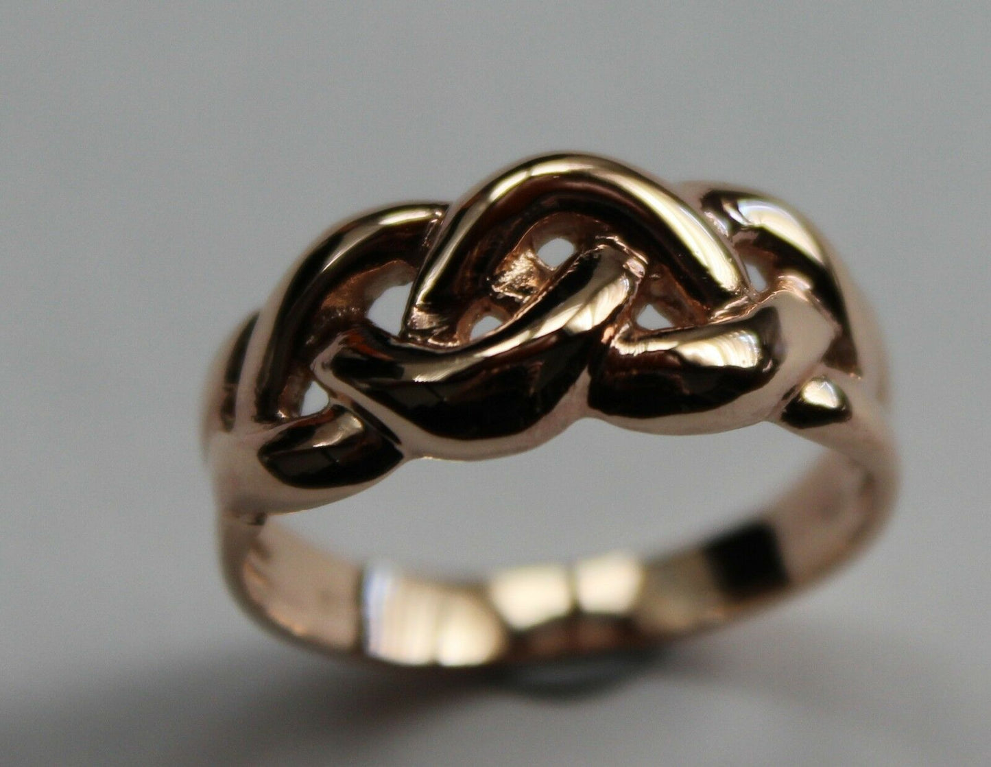 Genuine Solid 9ct White Or Rose Or Yellow Gold Celtic Knot Ring Choose Size