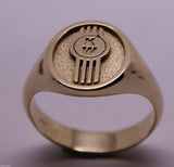 Kaedesigns, New Genuine New 9ct 9Kt Solid Heavy Gold Custom Made Id Initial Ring