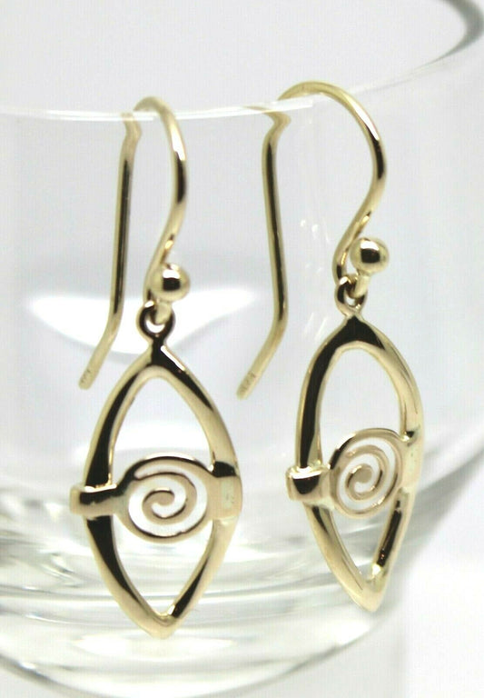 Kaedesigns New 9ct 9k Yellow, Rose or White Gold Dangle Drop Evil Eye Amulet Earrings