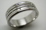 Kaedesigns New Genuine -18ct White Gold Solid Heavy Mens Brick Ring Band