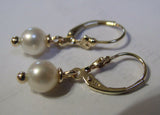 Kaedesigns New 9ct Yellow, Rose or White Gold 6mm White Pearl Continental Clip Earrings
