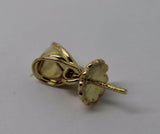 Genuine 18ct 18K Yellow, Rose or White Solid Gold Pearl enhancer cup pin bail 8-12 mm