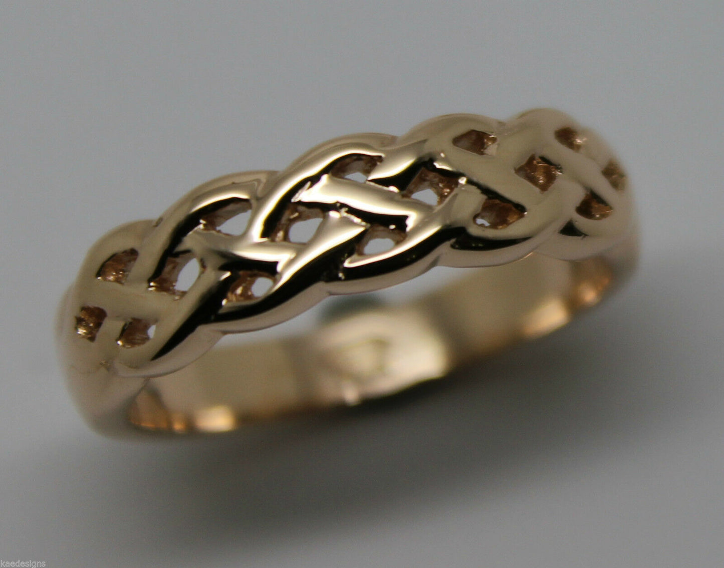 Kaedesigns,Genuine 9ct White, Rose Or White Gold Large Celtic Ring In Your Size