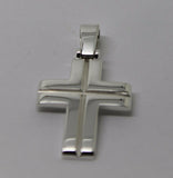 Kaedesigns, Genuine Solid New Sterling Silver Large Plain Cross Pendant