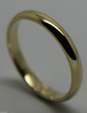 Genuine Solid 9ct 9Kt Yellow, Rose or White Gold Wedding Band Ring Size P 3mm Wide