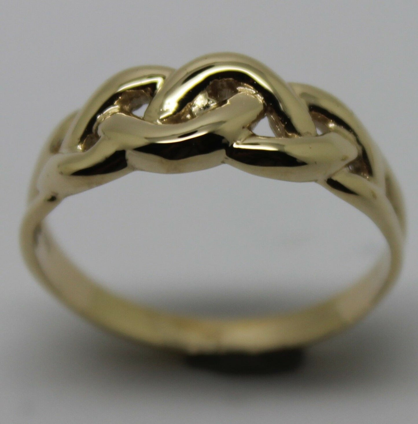 Genuine Solid 9ct White Or Rose Or Yellow Gold Celtic Knot Ring Choose Size