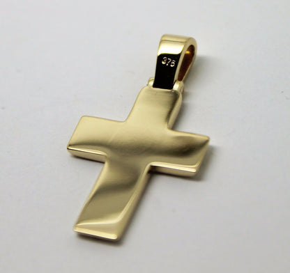 Kaedesigns, Large Heavy 9ct Yellow Or Rose Or White Gold Solid Cross Pendant