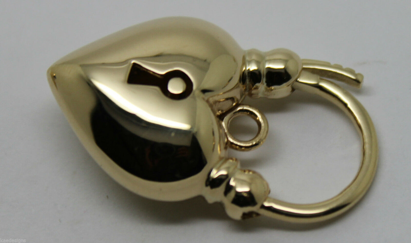 Kaedesigns New 9ct Yellow Gold or White Gold or Rose Gold Heart Locket Padlock