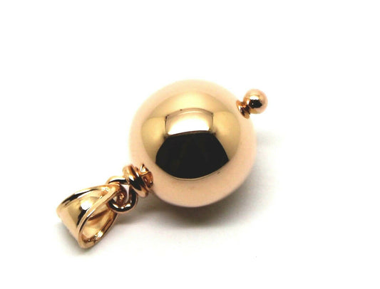 Genuine New 12mm 9ct Rose Gold Ball Drop Pendant