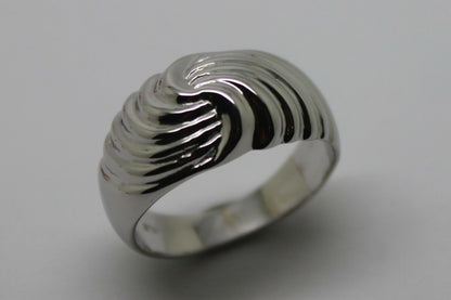 Genuine 9ct Yellow or Rose or White Gold or Sterling Silver Swirl Dress Ring