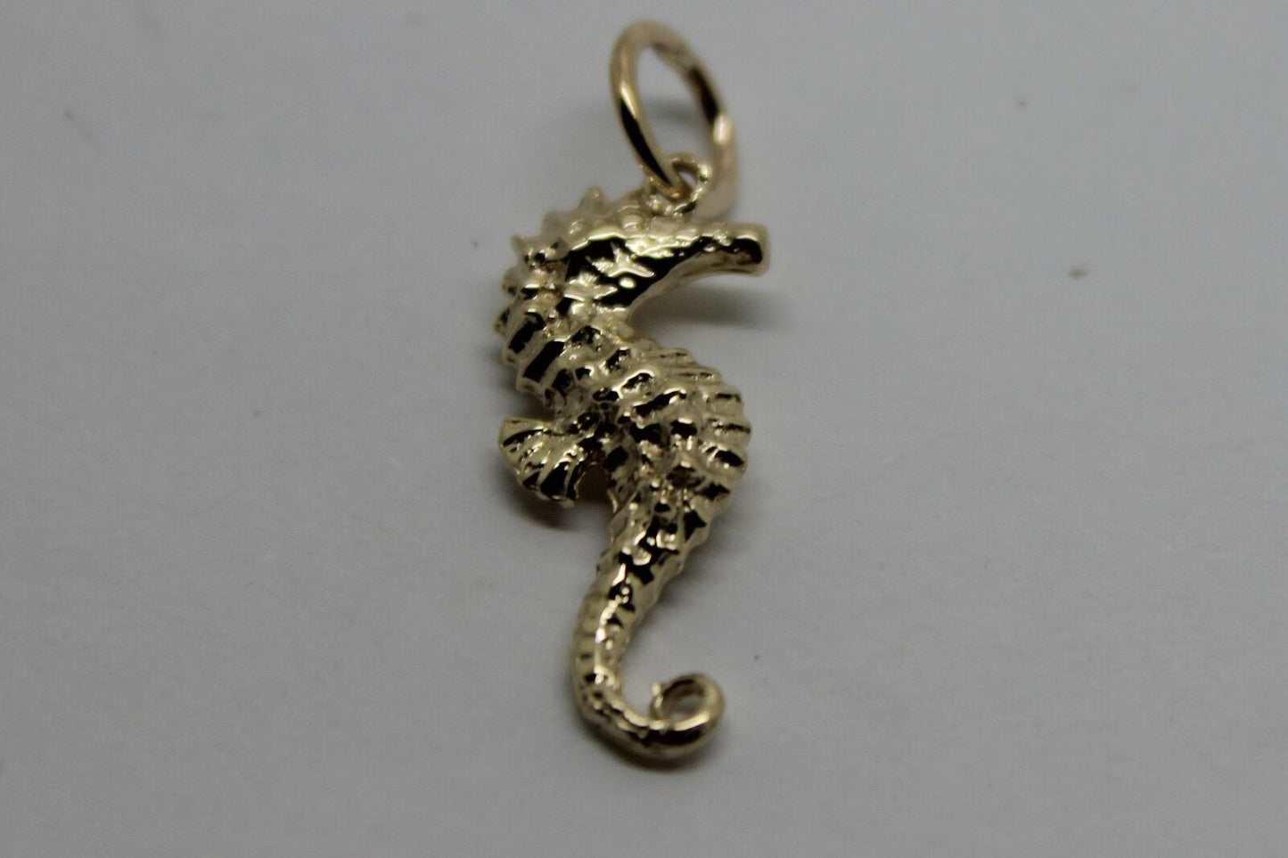 Kaedesigns, Genuine 9ct Yellow Or Rose Or White Gold Or Silver 3D Seahorse Charm