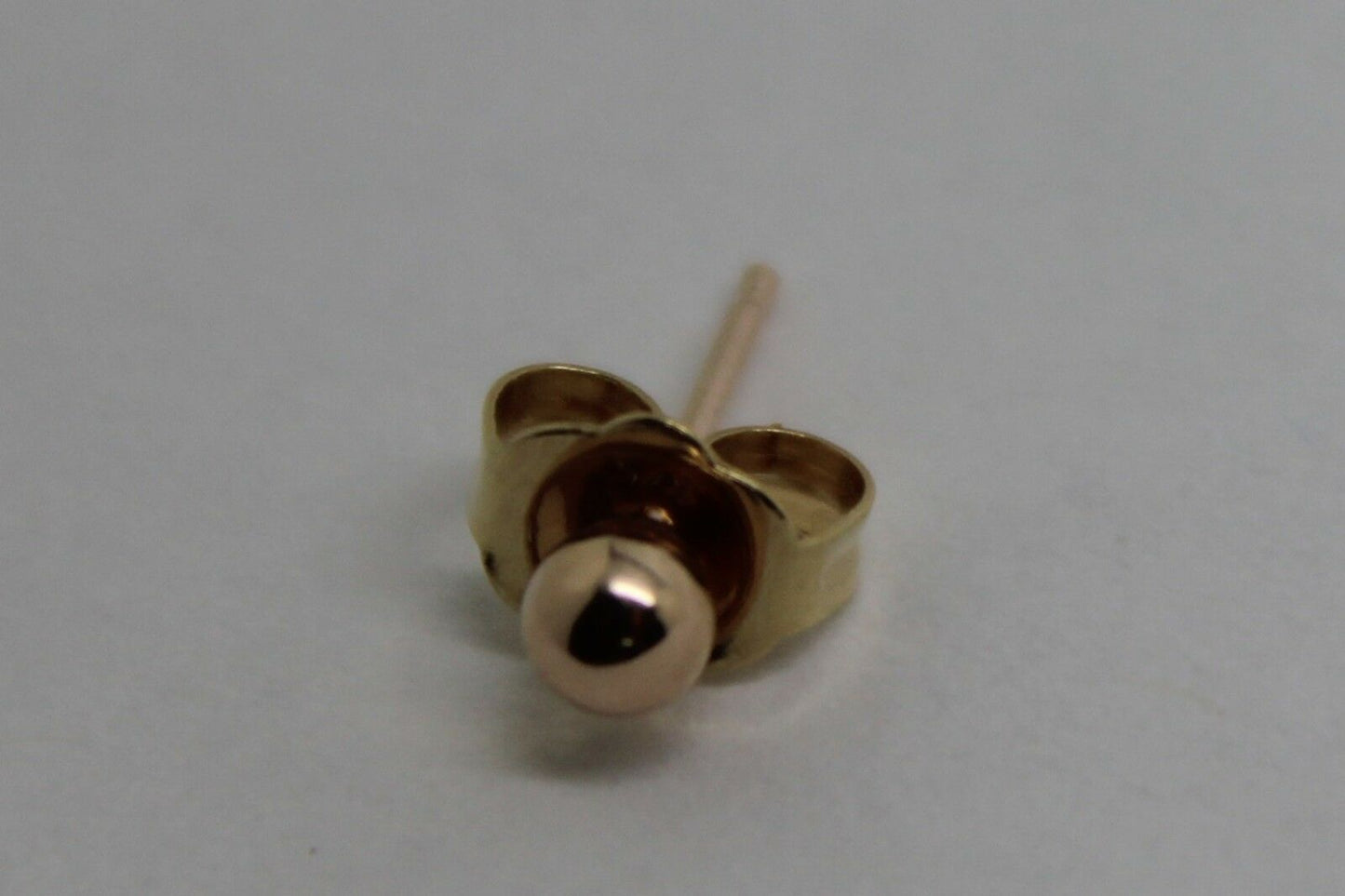 Genuine 9ct 9kt Yellow Gold One Earring 3mm Stud Ball Earring