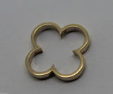 Genuine Solid 9ct Yellow, Rose Or White Gold Small Four Leaf Clover Pendant 427