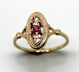 Kaedesigns New Genuine 9ct 9k Rose Gold Delicate Pink Sapphire Filigree Ring